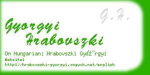 gyorgyi hrabovszki business card